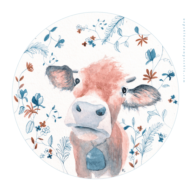 Carte postale Vache
