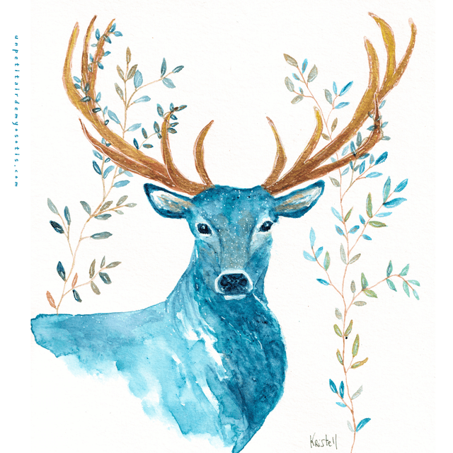 Cadre - Cerf bleu